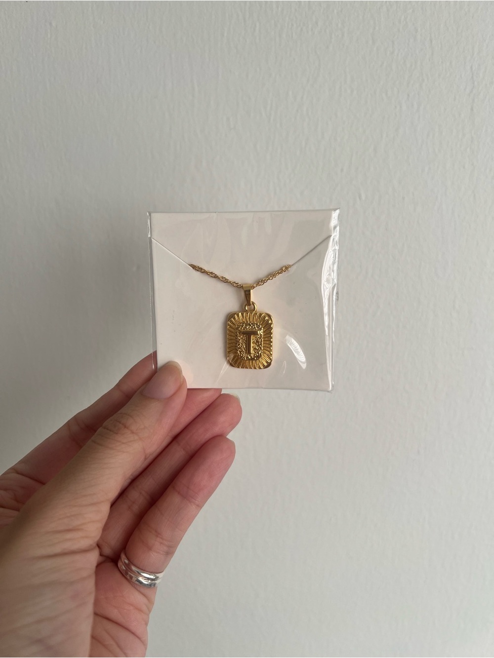 Gold Initial T Pendant Necklace - Women’s Fashion Jewelry